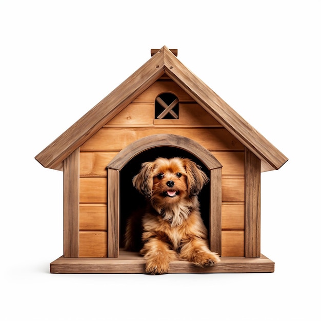 Contemporary Dog House on White Background