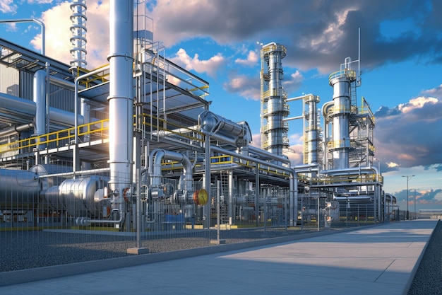 Contemporary Gas Processing Plant for Industrial Theme