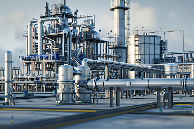 Contemporary Gas Processing Plant for Industrial Theme