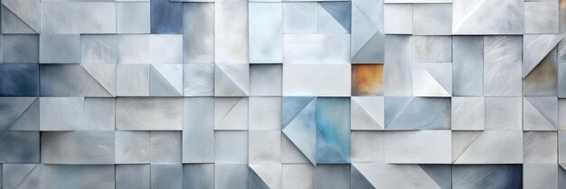 Contemporary Geometric Mosaic in Cool Tones