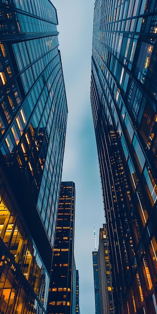 Contemporary Glass Skyscraper Cityscape