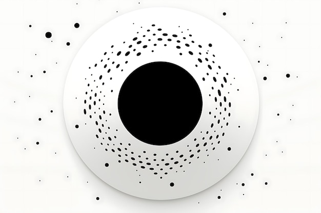 Photo contemporary graphic design minimalistic white circle with black dots