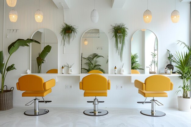 Photo contemporary hair salon minimalist aesthetic