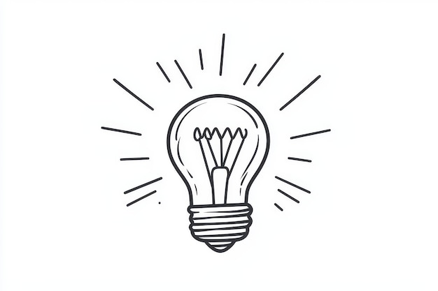 Photo a contemporary illustration of a light bulb illustrating the emergence of an idea