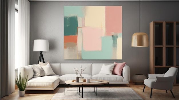 Contemporary Painting With Pastel Colors