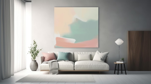 Contemporary Painting With Pastel Colors