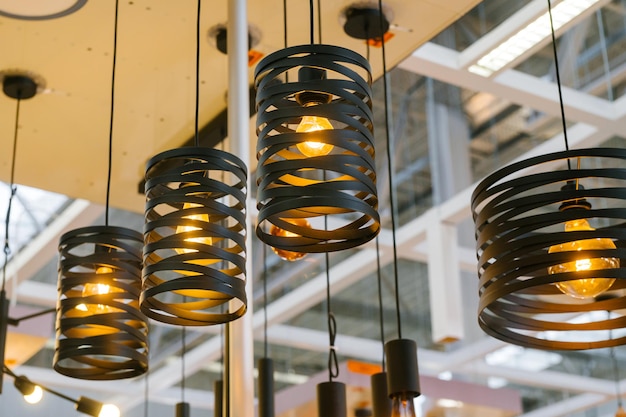 Photo contemporary pendant lights in showroom