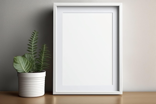 Contemporary picture frame on the wall