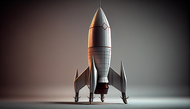 Contemporary rocket with believable design Generative AI