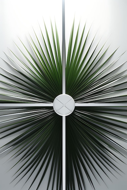 Photo contemporary sacred cross made of sleek metal rods and adorn cross palm sunday photo christian art