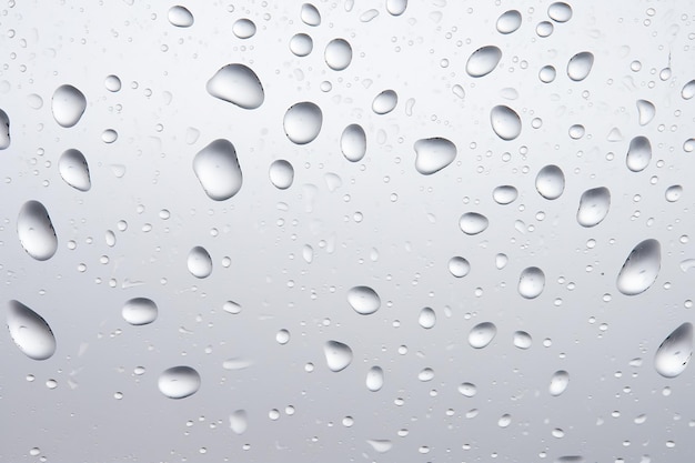 Contemporary Water Droplets on White Background