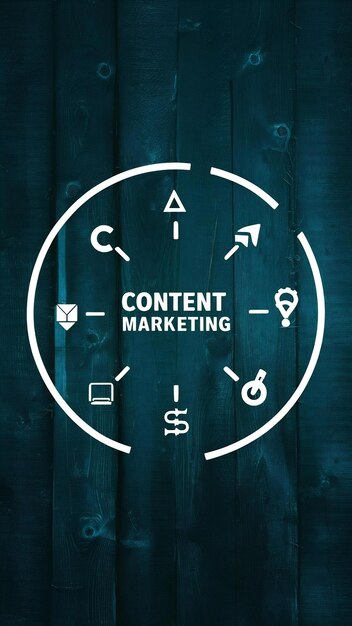 Photo content marketing cycle creating publishing distributing content for a targeted audience online