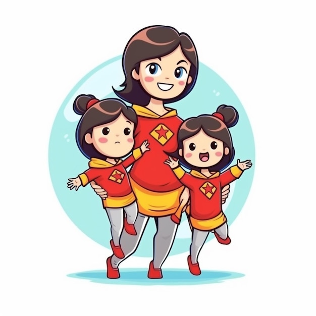 Contest entry # 8 for draw a mother and her three daughters