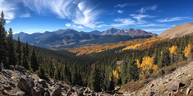 Photo continental divide colorado beautiful autumn colors of la plata peak in rocky mountains