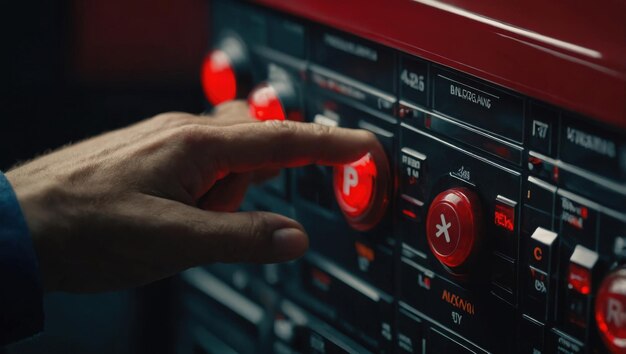 Control console red button