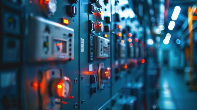 Photo control room for electric voltage in a power plant