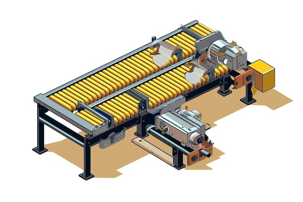 Conveyor Illustration Transportation illustration Generative AI