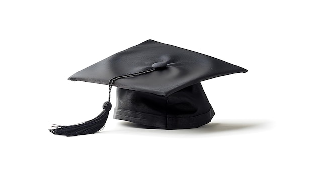 Convocation cap isolated on white background