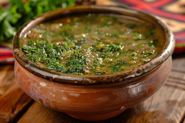 Photo cooked kale strips typical brazilian feijoada sidedish in a bowl isolated over white background