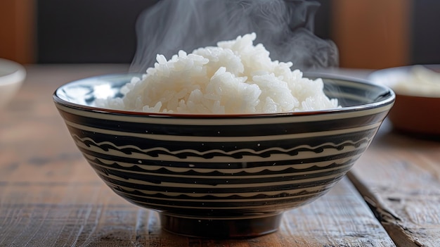 Cooked rice bowl Generative AI