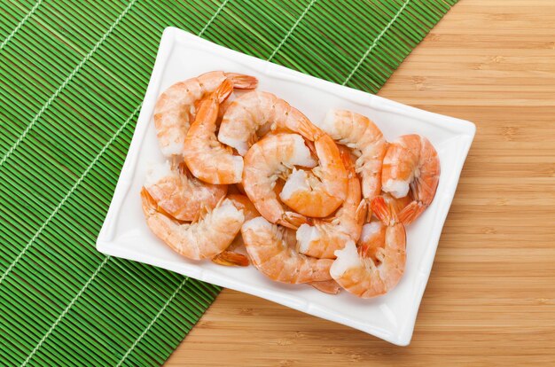 Cooked shrimps