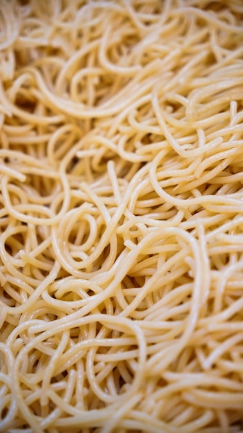 Photo cooked spaghetti noodles closeup