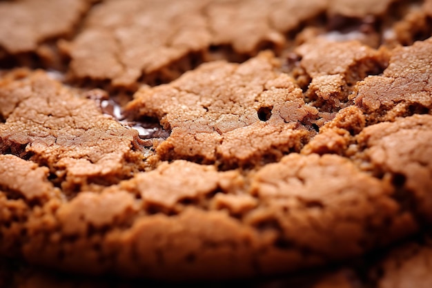 Photo cookie closeup crispy edges and gooey center