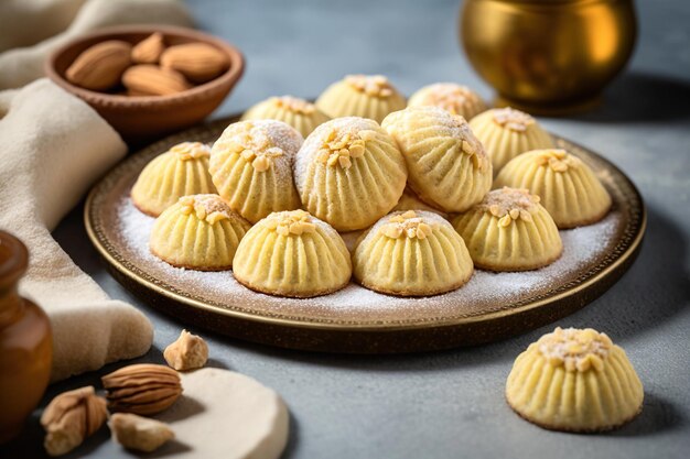 Cookies for celebration of El Fitr Islamic Feast, Arabic sweets