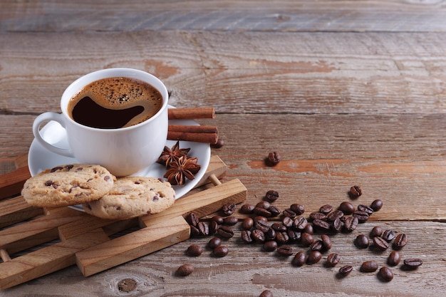 Cookies and coffee cup