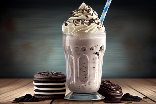 Cookies and Cream Milkshake Generative Ai