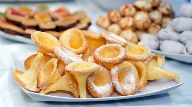 Cookies in the form of mushrooms