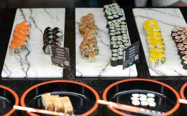 cooking japanese sushi in the kitchen