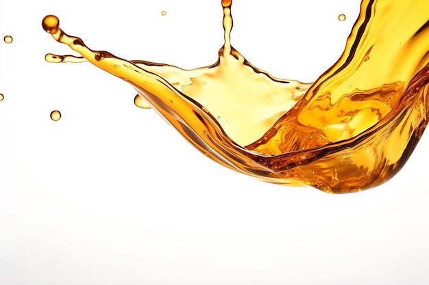 Cooking Oil Splashing in Container Side View