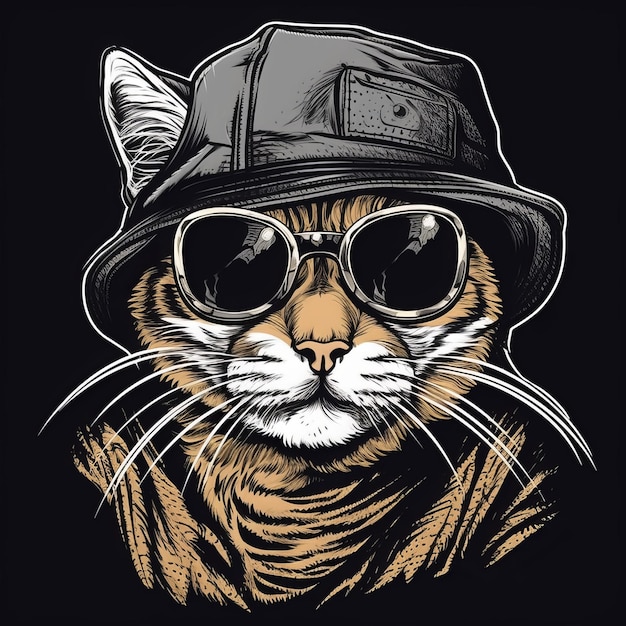 Cool Cat TShirt Design