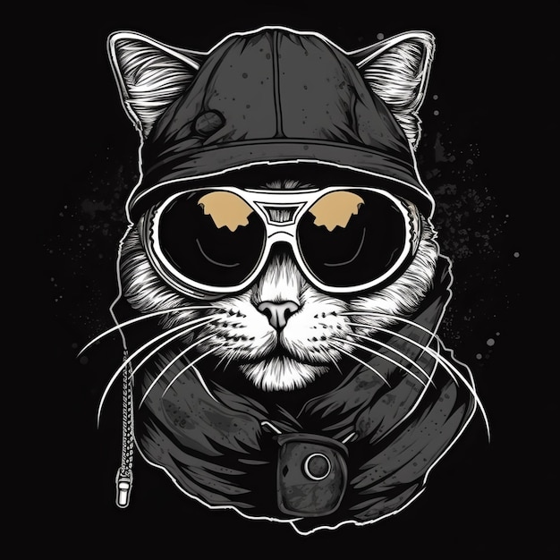 Cool Cat TShirt Design