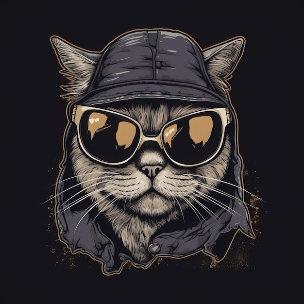 Cool Cat TShirt Design