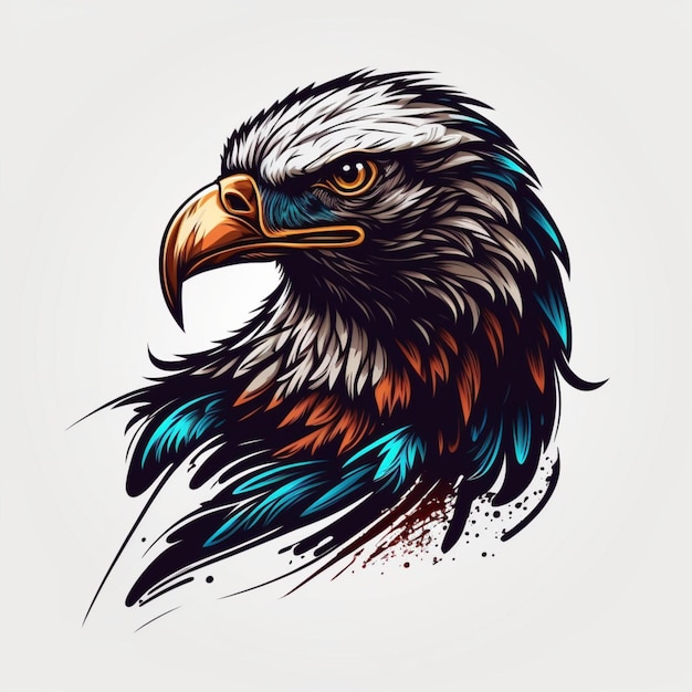 cool eagle logo vector illustration