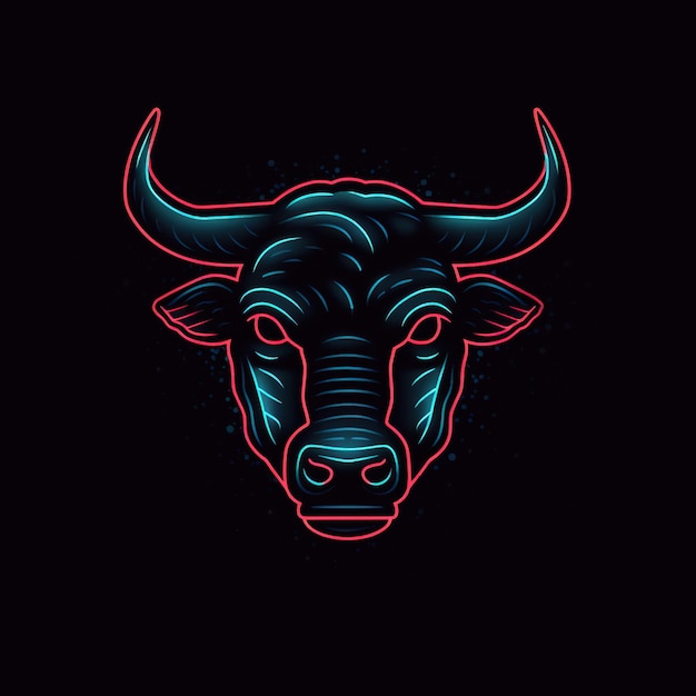 Cool illustration of a bull39s headCreated using Generative AI technology