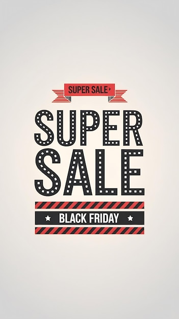 Cool Minimalistic Black Friday Typographic Illustration