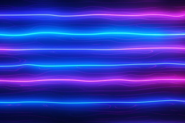 Photo cool neon lines on gradient background