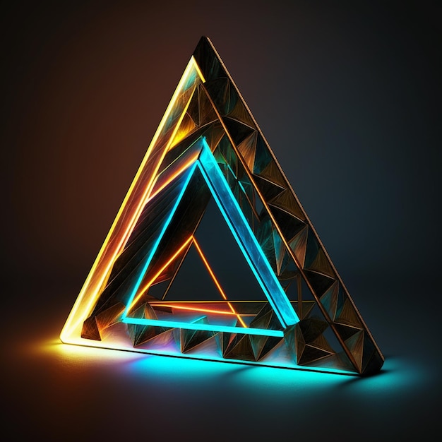 Cool neon triangle