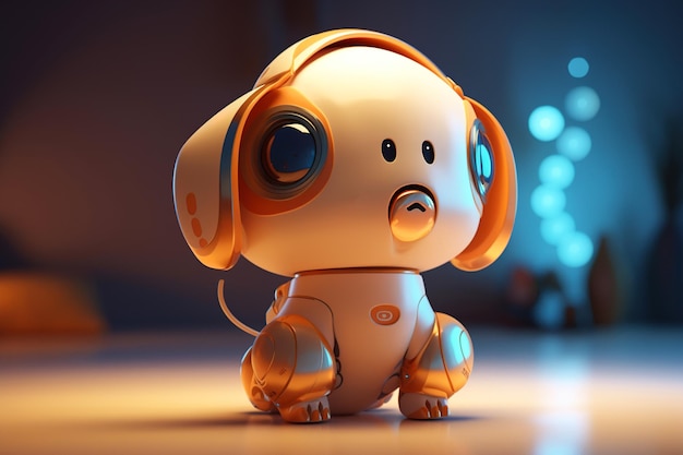 Cool puppy robot electronic ai toy pet cute animal Generative AI