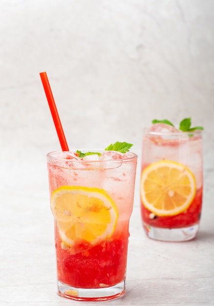 Cool and thirst quenching watermelon mojito drink