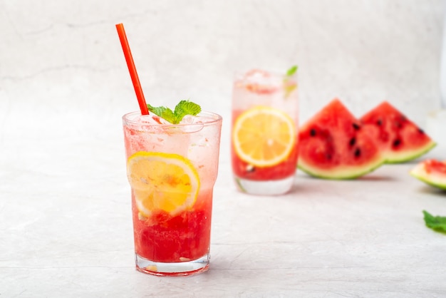 Cool and thirst quenching watermelon mojito drink