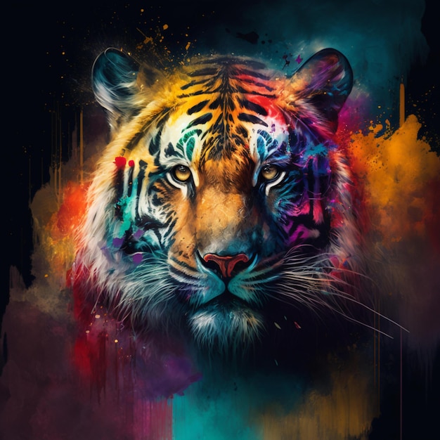 Cool tiger illustration design