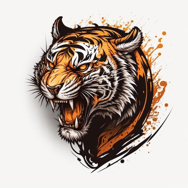 cool tiger logo vector illustration