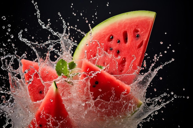 Cooling watermelon splash homemade fruit juice