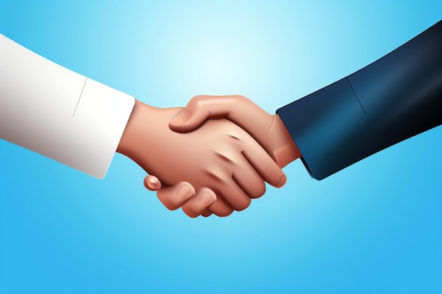 Cooperative Handshake Illustration Symbol of Collaboration Generative AI