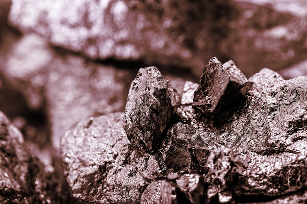 Copper ore macro photography ore extraction mine metal used in the production of conductive material