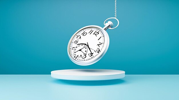 Copy space with a pocket watch suspended in midair hands frozen in time